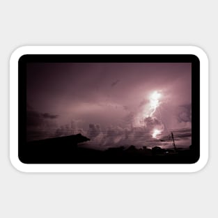 lightning in the sky Sticker